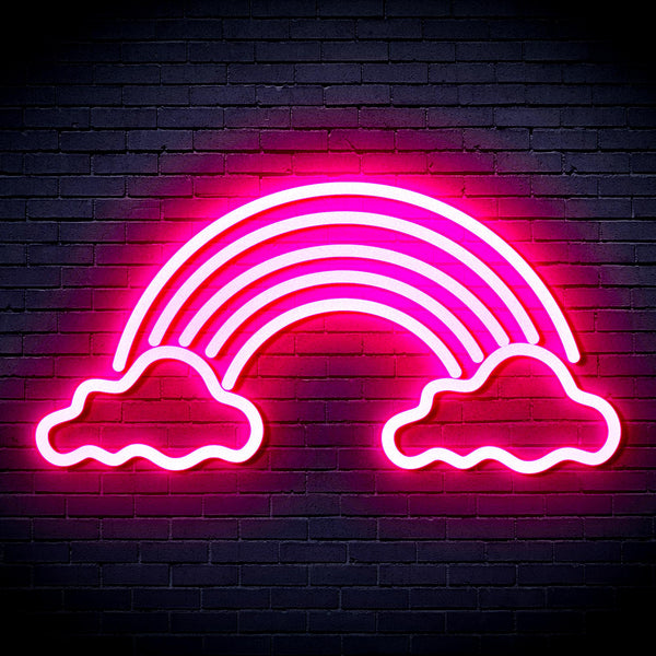 advpro-clouds-with-rainbow-ultra-bright-led-neon-sign-fnu0251 - Pink