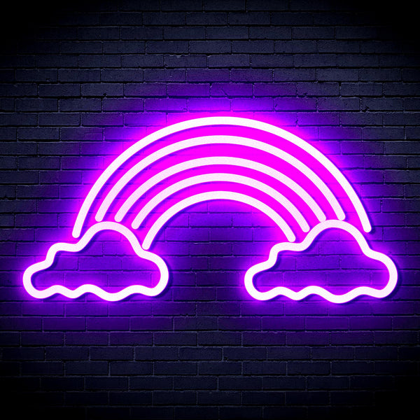 advpro-clouds-with-rainbow-ultra-bright-led-neon-sign-fnu0251 - Purple