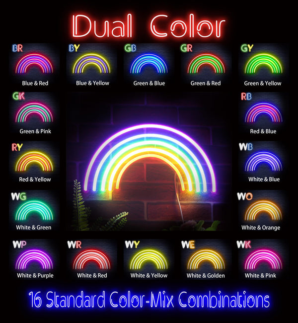 advpro-rainbow-ultra-bright-led-neon-sign-fnu0252 - Dual-Color