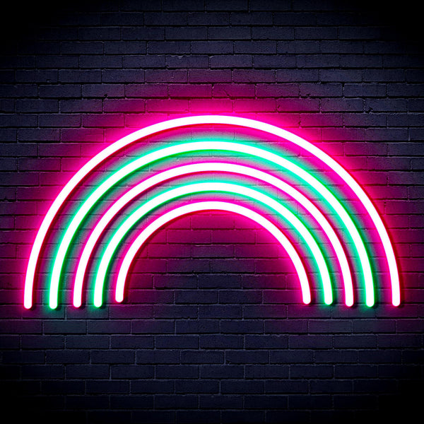 advpro-rainbow-ultra-bright-led-neon-sign-fnu0252 - Green & Pink