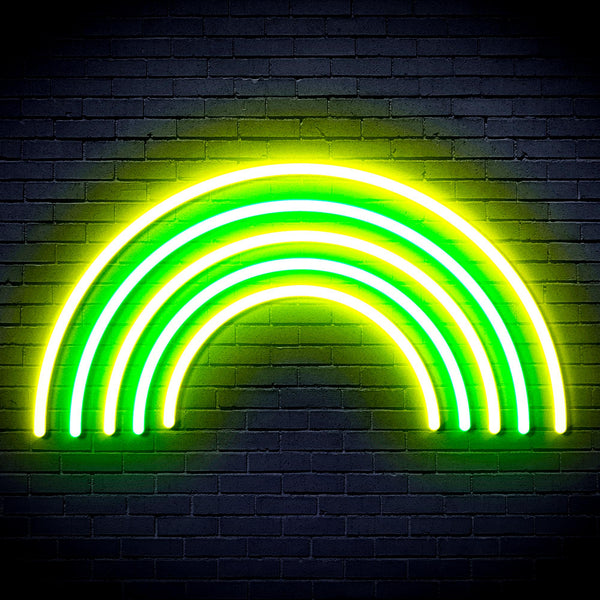 advpro-rainbow-ultra-bright-led-neon-sign-fnu0252 - Green & Yellow