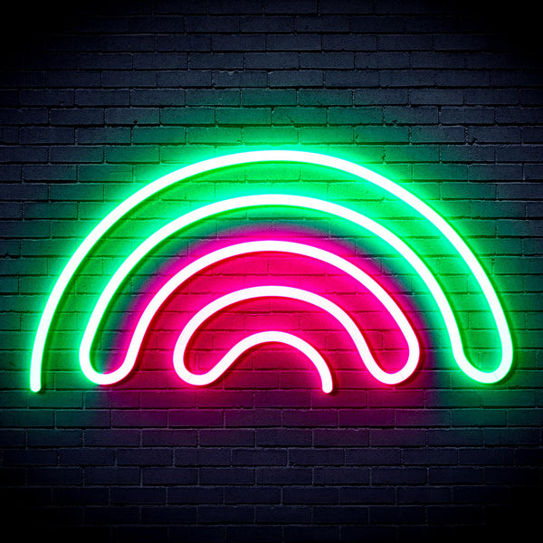 advpro-rainbow-ultra-bright-led-neon-sign-fnu0253 - Green & Pink