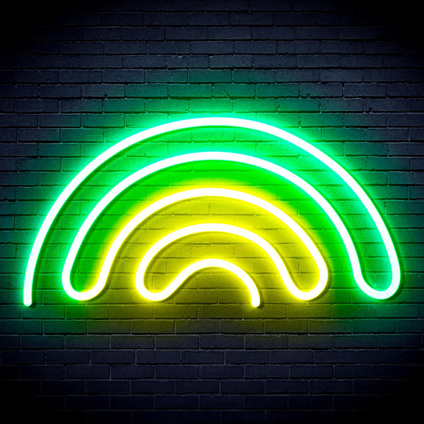 advpro-rainbow-ultra-bright-led-neon-sign-fnu0253 - Green & Yellow