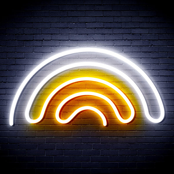 advpro-rainbow-ultra-bright-led-neon-sign-fnu0253 - White & Golden Yellow