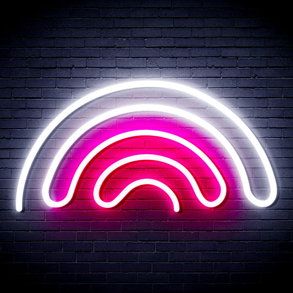advpro-rainbow-ultra-bright-led-neon-sign-fnu0253 - White & Pink