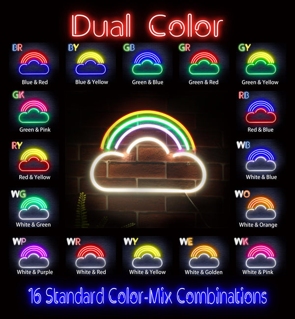 advpro-cloud-with-rainbow-ultra-bright-led-neon-sign-fnu0255 - Dual-Color