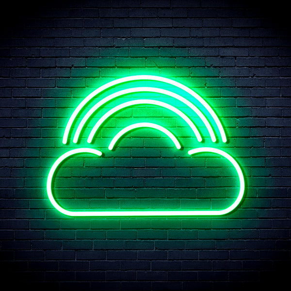 advpro-cloud-with-rainbow-ultra-bright-led-neon-sign-fnu0255 - Green