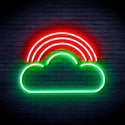 advpro-cloud-with-rainbow-ultra-bright-led-neon-sign-fnu0255 - Green & Red