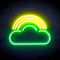 advpro-cloud-with-rainbow-ultra-bright-led-neon-sign-fnu0255 - Green & Yellow
