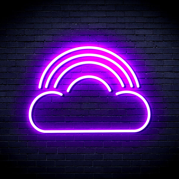 advpro-cloud-with-rainbow-ultra-bright-led-neon-sign-fnu0255 - Purple