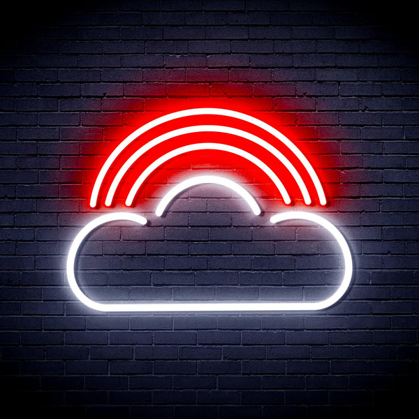 advpro-cloud-with-rainbow-ultra-bright-led-neon-sign-fnu0255 - White & Red