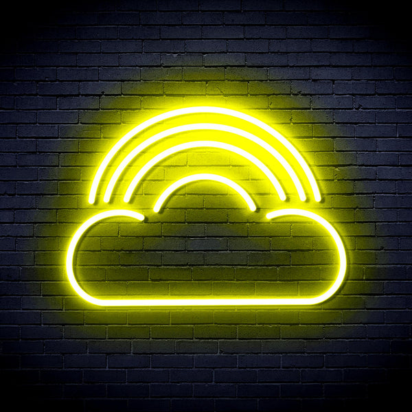 advpro-cloud-with-rainbow-ultra-bright-led-neon-sign-fnu0255 - Yellow