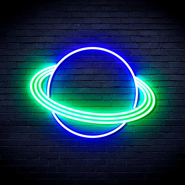 advpro-planet-ultra-bright-led-neon-sign-fnu0257 - Green & Blue