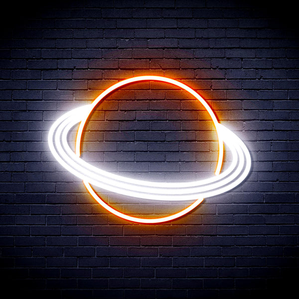 advpro-planet-ultra-bright-led-neon-sign-fnu0257 - White & Orange