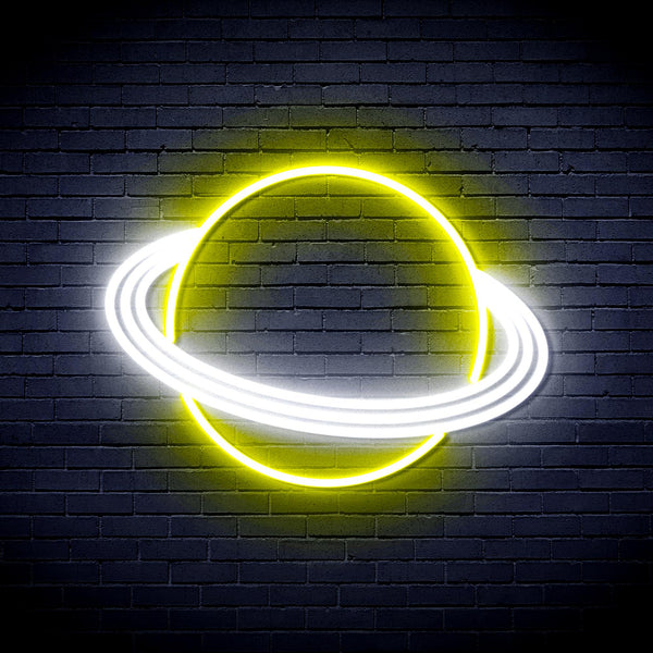 advpro-planet-ultra-bright-led-neon-sign-fnu0257 - White & Yellow
