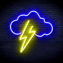 advpro-cloud-with-thunder-ultra-bright-led-neon-sign-fnu0258 - Blue & Yellow