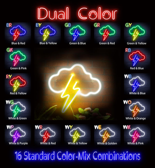 advpro-cloud-with-thunder-ultra-bright-led-neon-sign-fnu0258 - Dual-Color