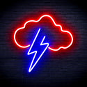 advpro-cloud-with-thunder-ultra-bright-led-neon-sign-fnu0258 - Red & Blue