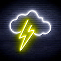 advpro-cloud-with-thunder-ultra-bright-led-neon-sign-fnu0258 - White & Yellow