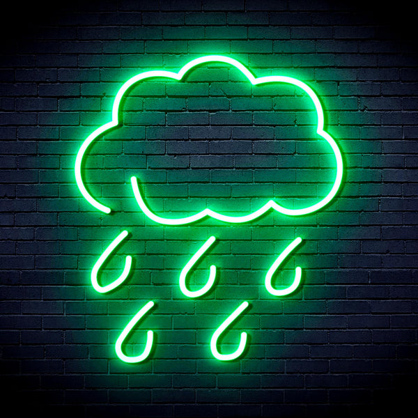 advpro-raining-cloud-ultra-bright-led-neon-sign-fnu0259 - Green