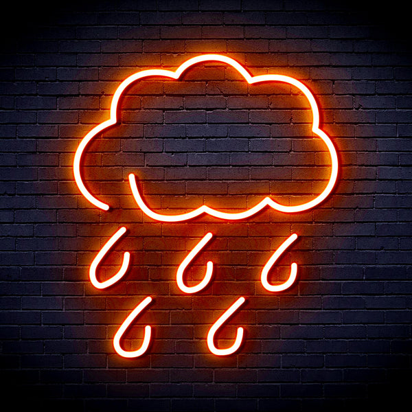 advpro-raining-cloud-ultra-bright-led-neon-sign-fnu0259 - Orange