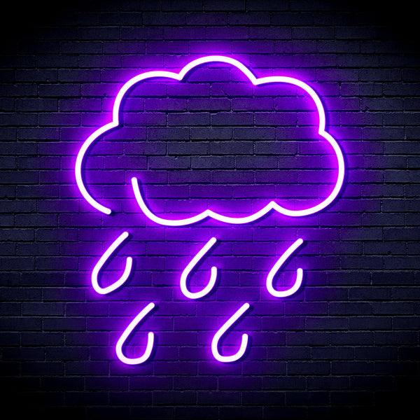 advpro-raining-cloud-ultra-bright-led-neon-sign-fnu0259 - Purple