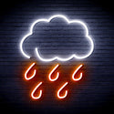 advpro-raining-cloud-ultra-bright-led-neon-sign-fnu0259 - White & Orange
