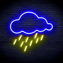 advpro-raining-cloud-ultra-bright-led-neon-sign-fnu0260 - Blue & Yellow