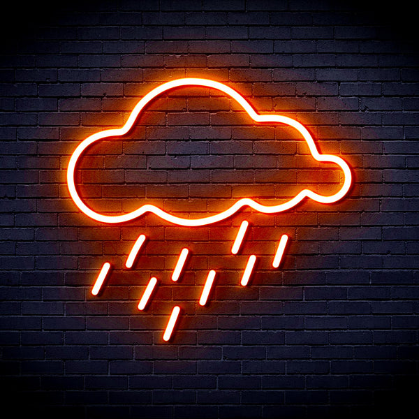 advpro-raining-cloud-ultra-bright-led-neon-sign-fnu0260 - Orange