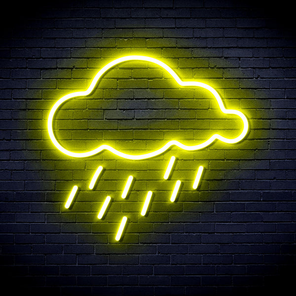 advpro-raining-cloud-ultra-bright-led-neon-sign-fnu0260 - Yellow