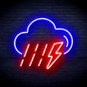 advpro-raining-cloud-with-thunder-ultra-bright-led-neon-sign-fnu0261 - Blue & Red