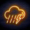 advpro-raining-cloud-with-thunder-ultra-bright-led-neon-sign-fnu0261 - Golden Yellow