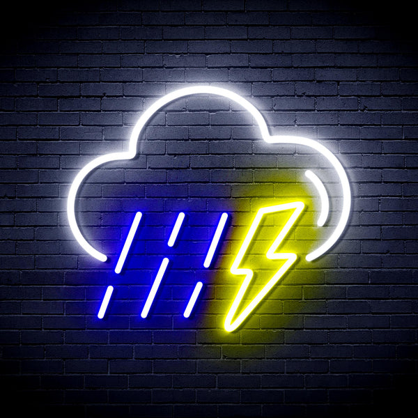 advpro-raining-cloud-with-thunder-ultra-bright-led-neon-sign-fnu0261 - Multi-Color 1