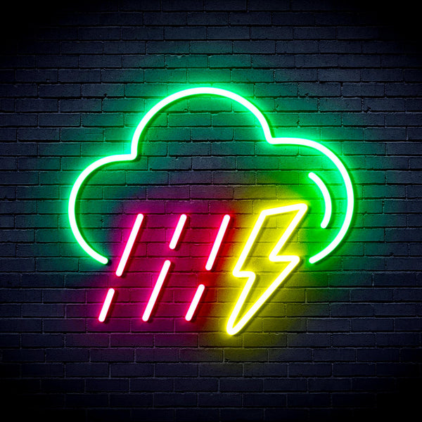 advpro-raining-cloud-with-thunder-ultra-bright-led-neon-sign-fnu0261 - Multi-Color 2