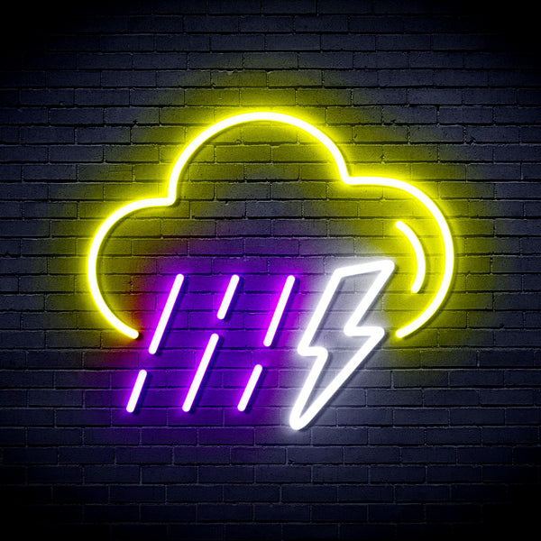 advpro-raining-cloud-with-thunder-ultra-bright-led-neon-sign-fnu0261 - Multi-Color 4