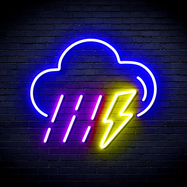 advpro-raining-cloud-with-thunder-ultra-bright-led-neon-sign-fnu0261 - Multi-Color 5