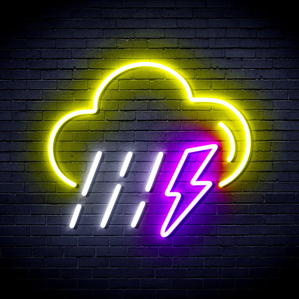 Raining Cloud with Thunder Ultra-Bright LED Neon Sign fnu0261