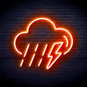 advpro-raining-cloud-with-thunder-ultra-bright-led-neon-sign-fnu0261 - Orange