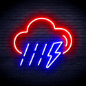 advpro-raining-cloud-with-thunder-ultra-bright-led-neon-sign-fnu0261 - Red & Blue