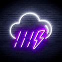 advpro-raining-cloud-with-thunder-ultra-bright-led-neon-sign-fnu0261 - White & Purple
