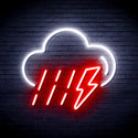 advpro-raining-cloud-with-thunder-ultra-bright-led-neon-sign-fnu0261 - White & Red