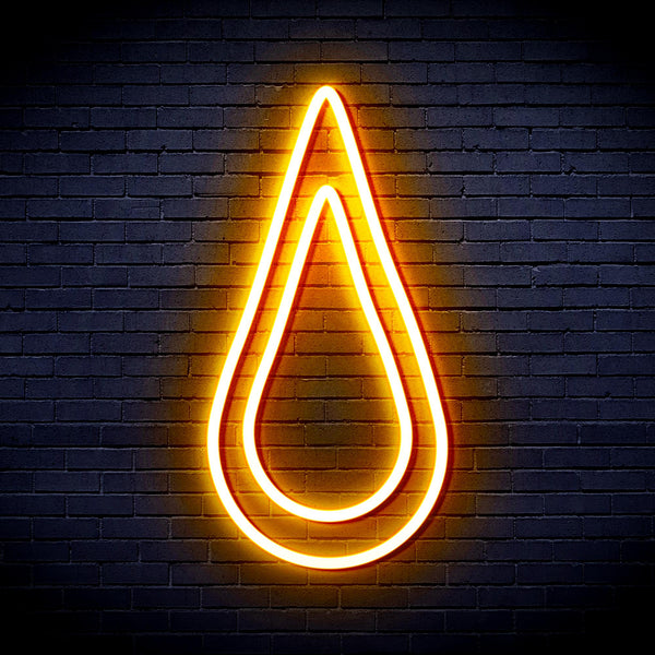 advpro-rain-droplet-ultra-bright-led-neon-sign-fnu0262 - Golden Yellow