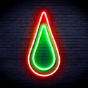 advpro-rain-droplet-ultra-bright-led-neon-sign-fnu0262 - Green & Red