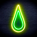 advpro-rain-droplet-ultra-bright-led-neon-sign-fnu0262 - Green & Yellow
