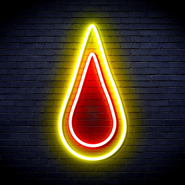 advpro-rain-droplet-ultra-bright-led-neon-sign-fnu0262 - Red & Yellow