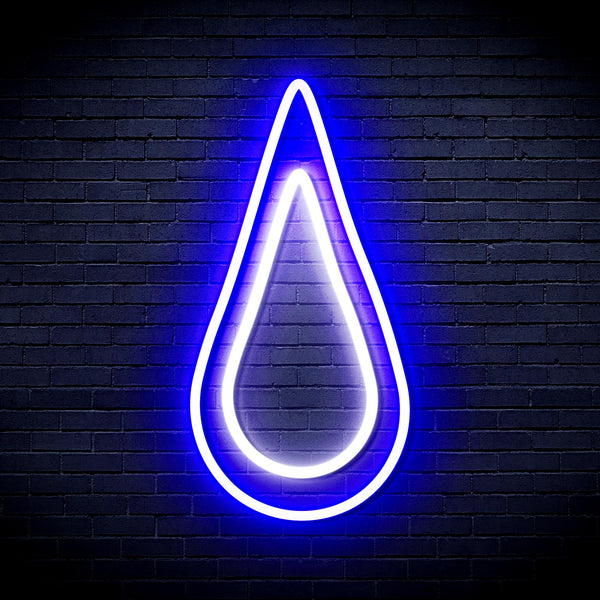 advpro-rain-droplet-ultra-bright-led-neon-sign-fnu0262 - White & Blue