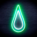 advpro-rain-droplet-ultra-bright-led-neon-sign-fnu0262 - White & Green