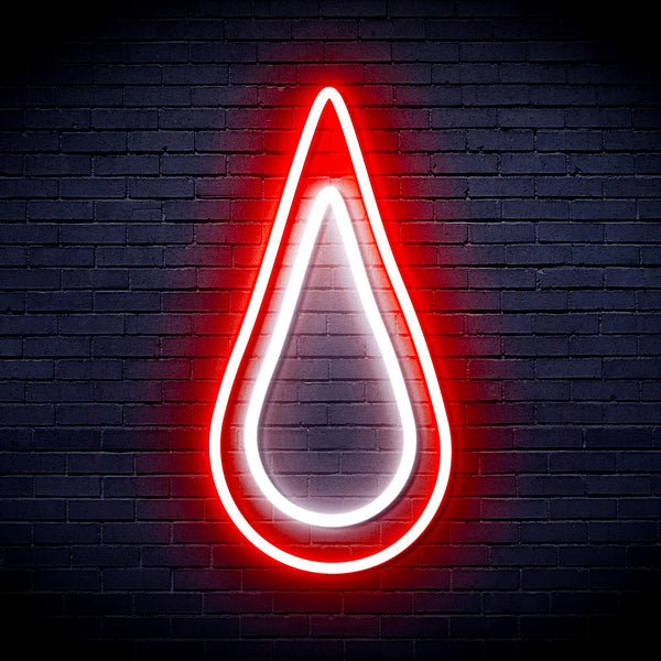 advpro-rain-droplet-ultra-bright-led-neon-sign-fnu0262 - White & Red