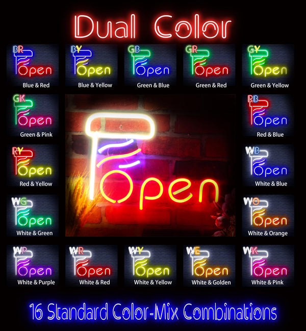 advpro-open-with-barber-pole-ultra-bright-led-neon-sign-fnu0263 - Dual-Color