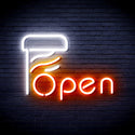 advpro-open-with-barber-pole-ultra-bright-led-neon-sign-fnu0263 - White & Orange
